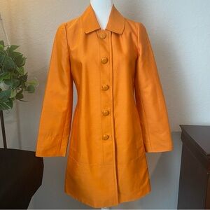 🍊 Banana Republic Vibrant Orange pea Coat